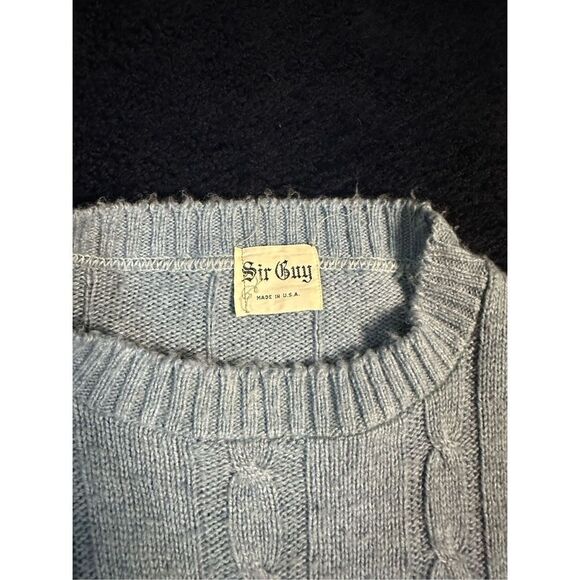 Vintage 1970s Sir Guy Cable Knit Geometric Pattern Cable Knit Sweater Sz Small/M - Picture 5 of 11